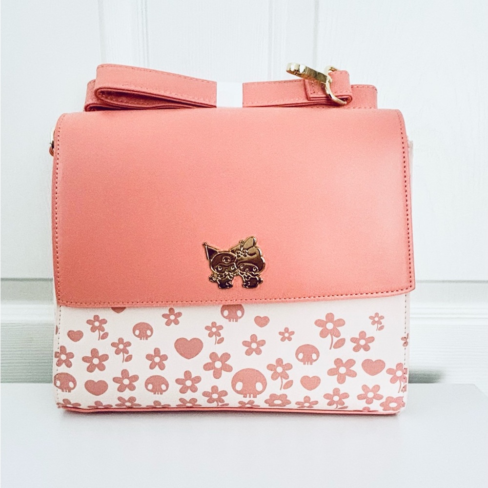 Loungefly Sanrio My Melody & Kuromi Floral Skulls Crossbody Bag